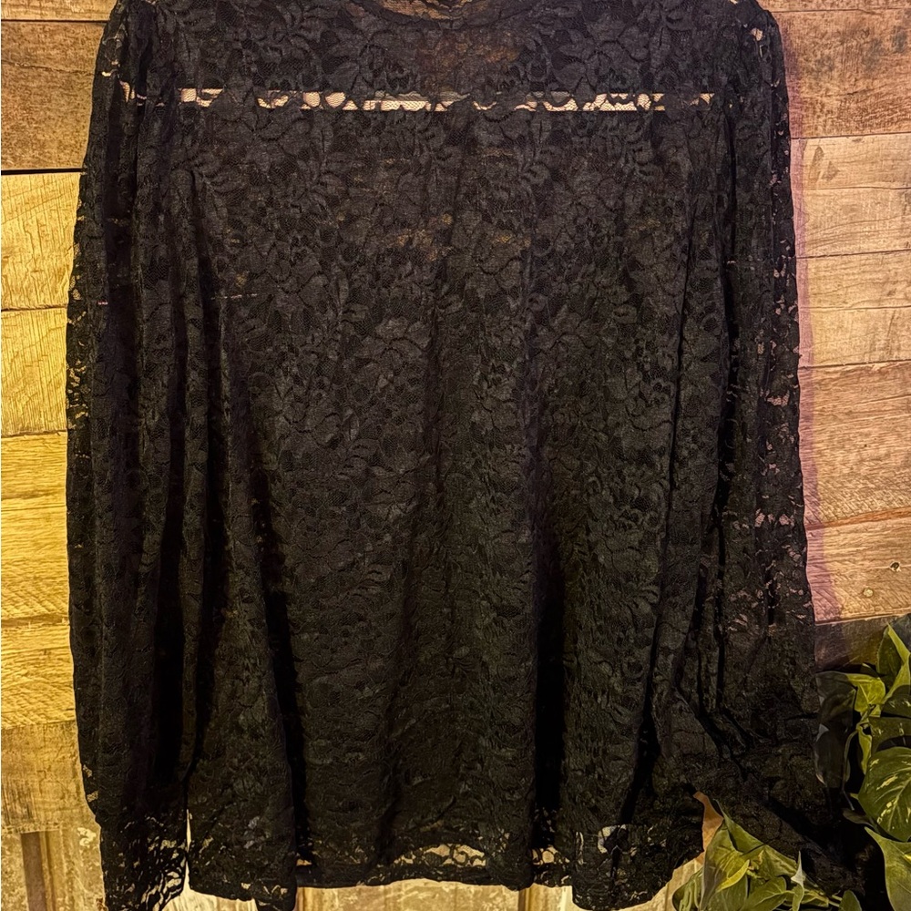 Elegant Black Lace Top
